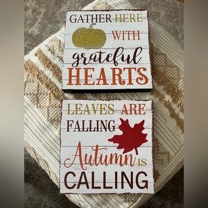 Fall/autumn farmhouse, rustic, distressed, home decor, wooden box, sign